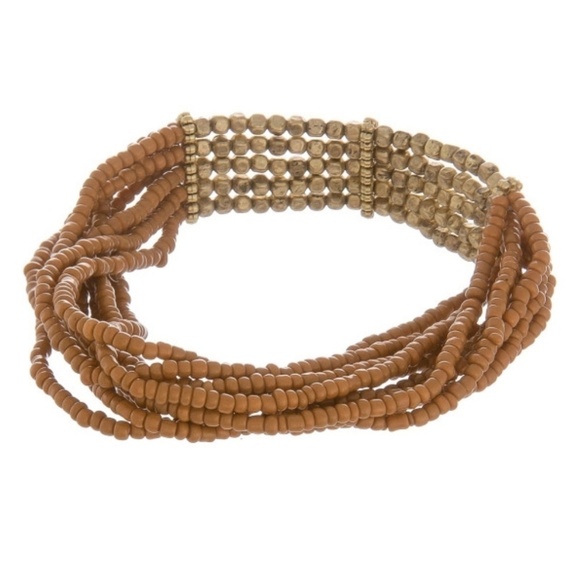 Jewelry - Multi strand beaded bracelet. Brown